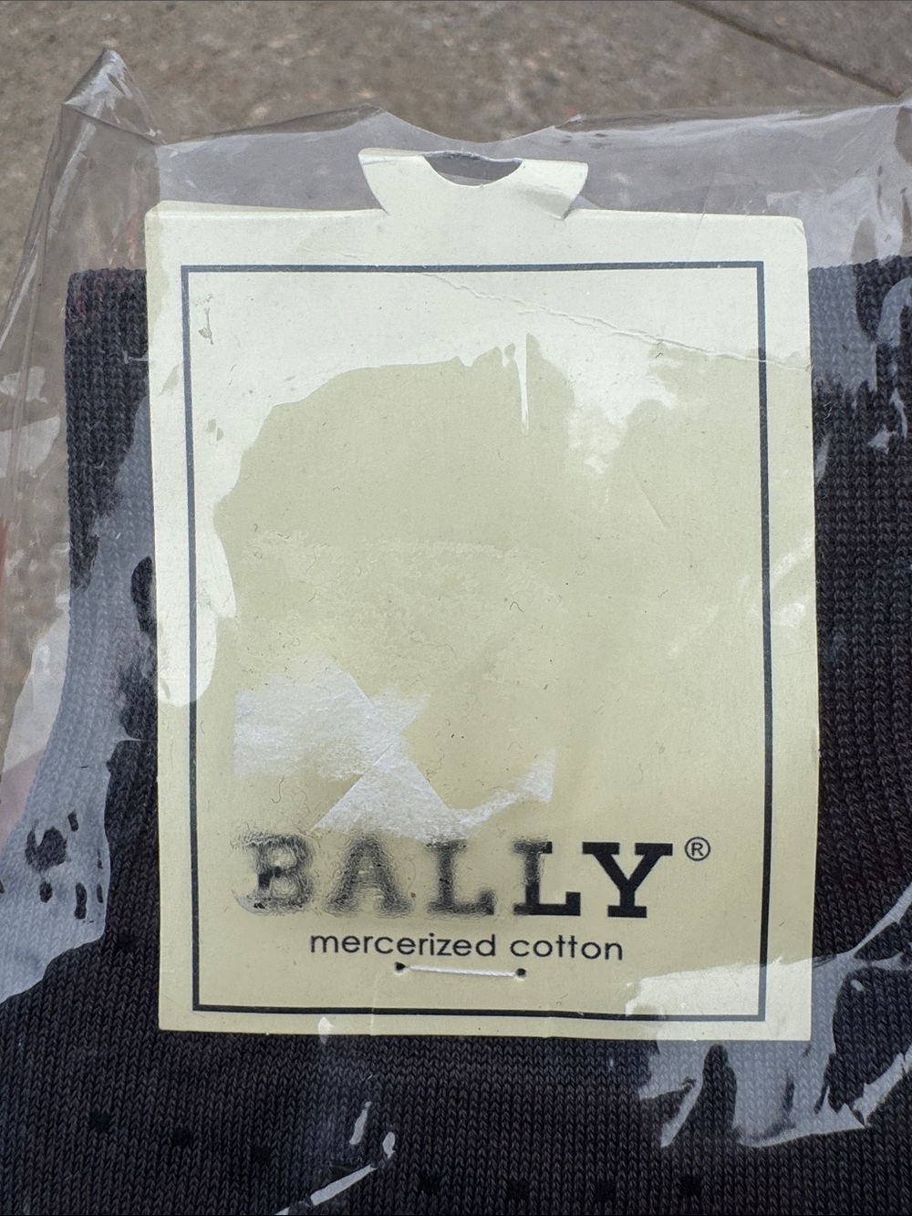NWT BALLY Men's Grey Dress Antimicrobial Dress Mercerized Cotton Socks - Picture 3 of 4
